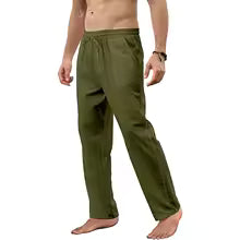 pantalon lino largo de hombre